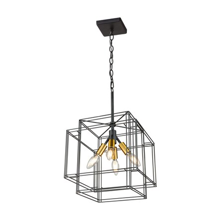 Artcraft Artisan 4 Light Pendant AC11734BK
